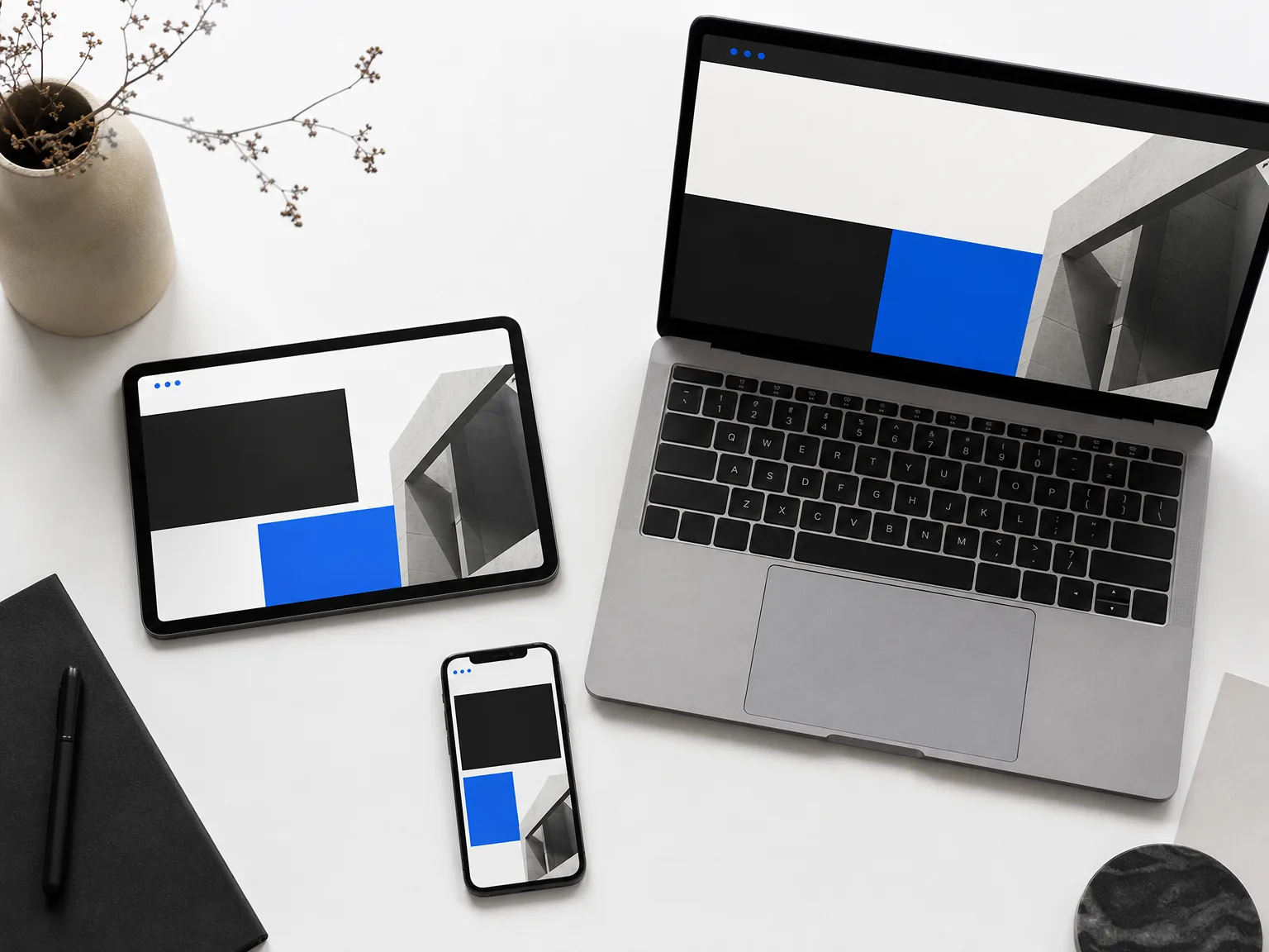 Site responsivo em vários aparelhos